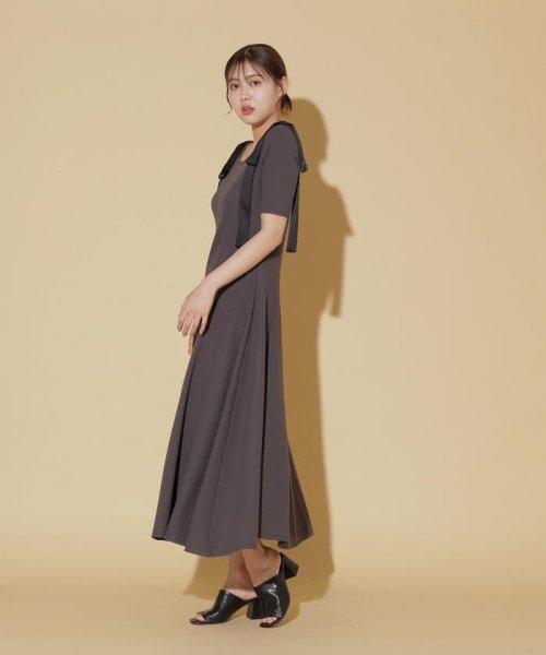 JILL by JILL STUART(ジル バイ ジル スチュアート)/リボンデザインフレアーワンピース　WEB限定カラー:ブラック/img18