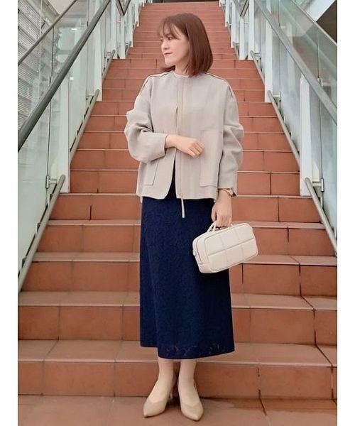 《三尋木奈保コラボ》きれいめモードの上品ブルゾン 