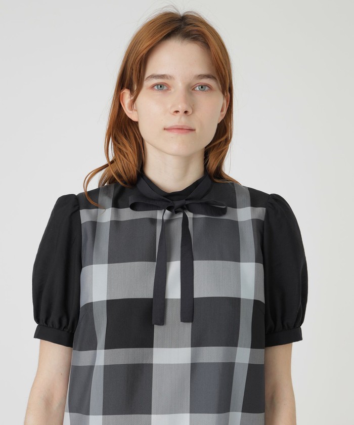 クレストブリッジチェックライトクロッシングツイルシャーリングドレス