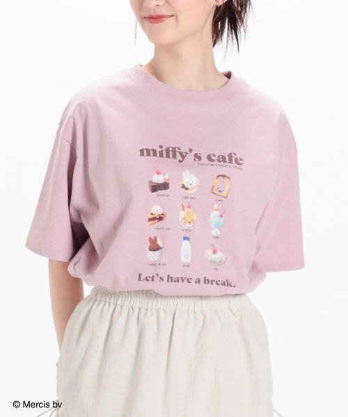 Honeys(ハニーズ)/ミッフィー／ゆるＴシャツ トップス Tシャツ レディース 白 半袖 ゆったり UVカット /img13