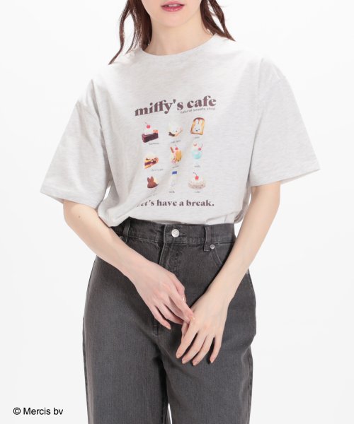 Honeys(ハニーズ)/ミッフィー／ゆるＴシャツ トップス Tシャツ レディース 白 半袖 ゆったり UVカット /img24