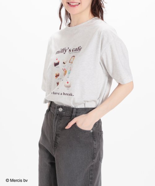 Honeys(ハニーズ)/ミッフィー／ゆるＴシャツ トップス Tシャツ レディース 白 半袖 ゆったり UVカット /img25