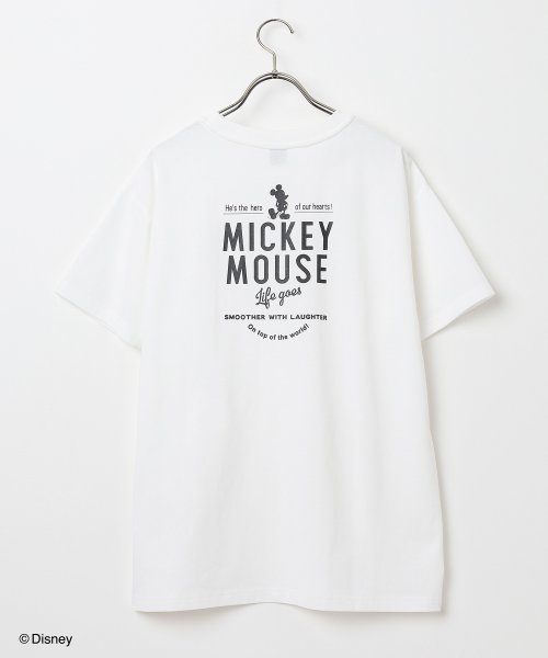 Honeys(ハニーズ)/ディズニー／ゆるＴシャツ トップス Tシャツ カットソー 半袖 ロゴ バックプリント /img04