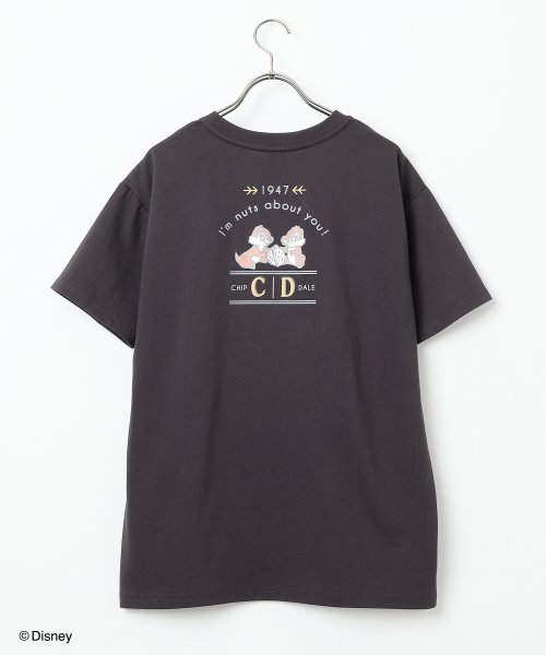 Honeys(ハニーズ)/ディズニー／ゆるＴシャツ トップス Tシャツ カットソー 半袖 ロゴ バックプリント /img11