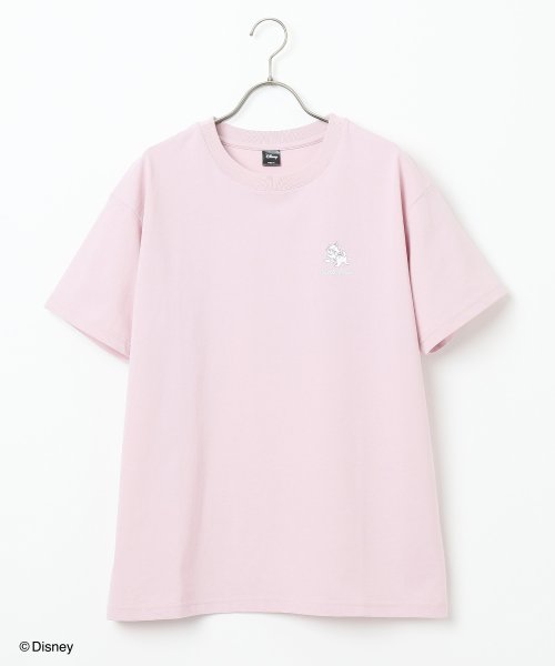 Honeys(ハニーズ)/ディズニー／ゆるＴシャツ トップス Tシャツ 半袖 カットソー バックプリント ロゴ /img05