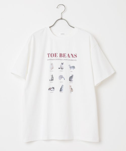 Honeys(ハニーズ)/ゆるアニマルプリントＴ トップス Tシャツ カットソー レディース 白 黒 半袖 /img09