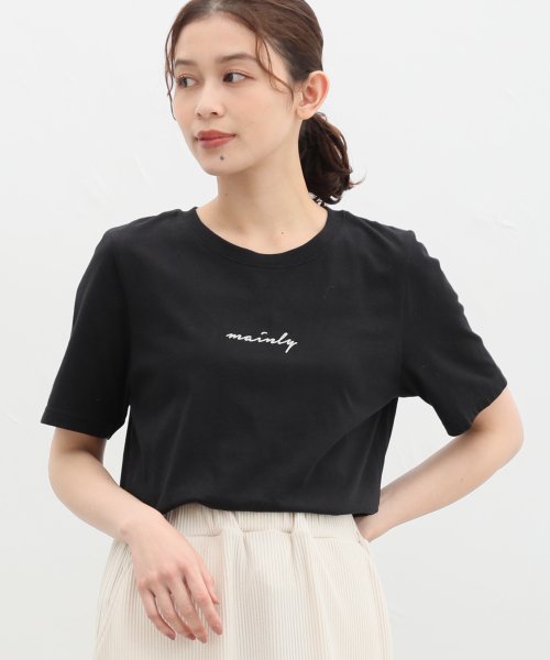 Honeys(ハニーズ)/ロゴプリントＴシャツ トップス Tシャツ カットソー レディース 白 黒 ロゴ 半袖 /img04