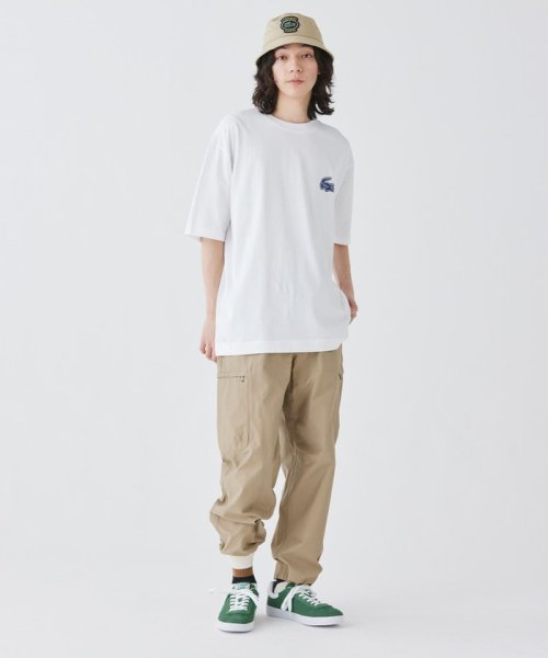 LACOSTE Mens(ラコステ　メンズ)/ワイドテーパード ナイロンコットンツイル 裾ドローコード カーゴパンツ/img01