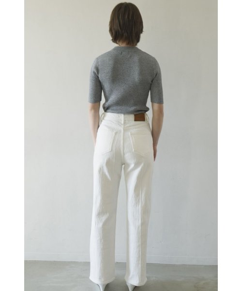 CLANE(クラネ)/H/N HALF SLEEVE RIB KNIT TOPS/img03