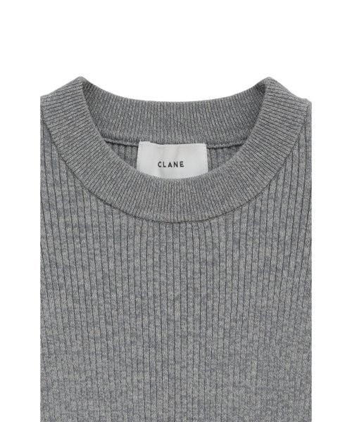 CLANE(クラネ)/H/N HALF SLEEVE RIB KNIT TOPS/img10