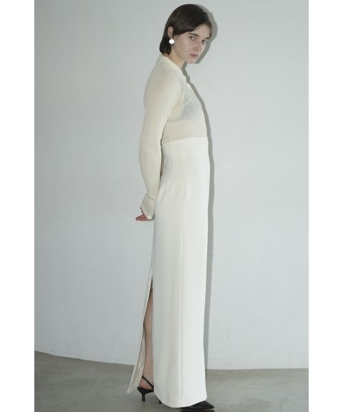 HIGH WAIST STRAIGHT MAXI SKIRT 