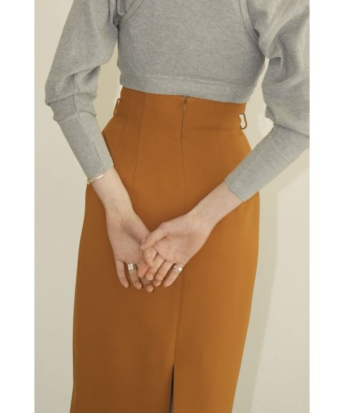 HIGH WAIST STRAIGHT MAXI SKIRT 