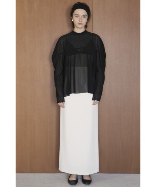 CLANE(クラネ)/SHEER MESH CURVE SLEEVE TOPS/img04