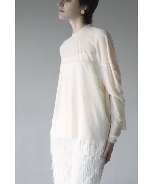 CLANE(クラネ)/SHEER MESH CURVE SLEEVE TOPS/img09