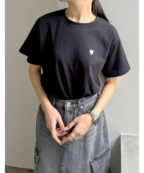 Re:EDIT(リエディ)/[2024SS COLLECTION]ハートワンポイント刺繍Tシャツ/img06