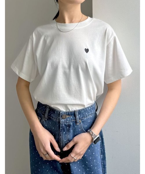 Re:EDIT(リエディ)/[2024SS COLLECTION]ハートワンポイント刺繍Tシャツ/img15