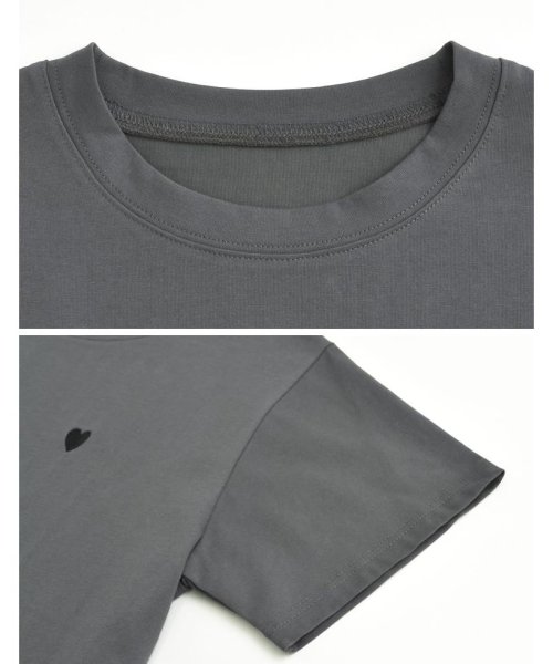 Re:EDIT(リエディ)/[2024SS COLLECTION]ハートワンポイント刺繍Tシャツ/img31