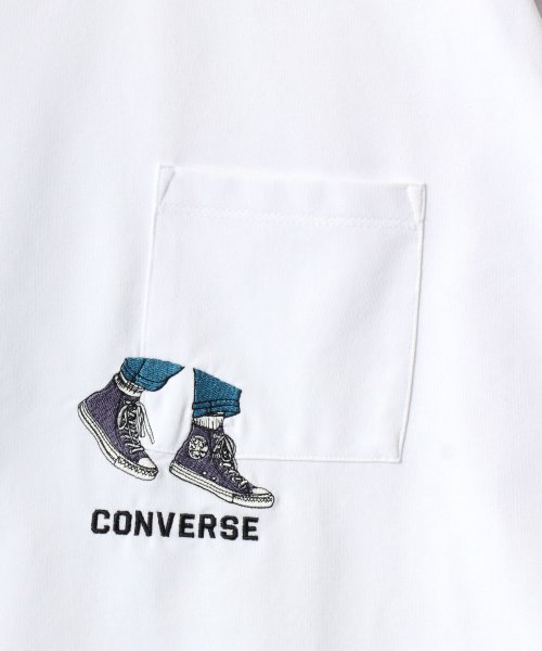 LAZAR(ラザル)/【Lazar】CONVERSE/コンバース 接触冷感/UVカット/吸水速乾 アムンゼン ロゴ オールスター ワンポイント刺繍/バックプリント 半袖Tシャツ/img07