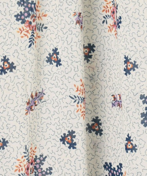 コットンジョーゼット シャーリングワンピース 