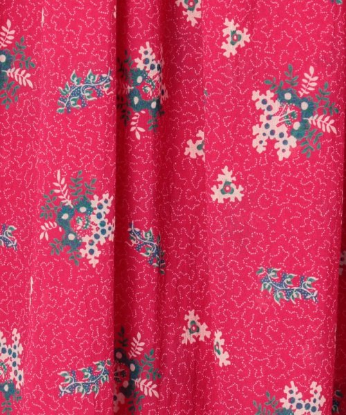 コットンジョーゼット シャーリングワンピース 