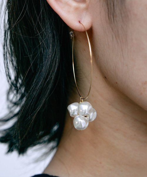 marjour(マージュール)/[NICKEL FREE]PEARL HOOP  PIERCE/img06