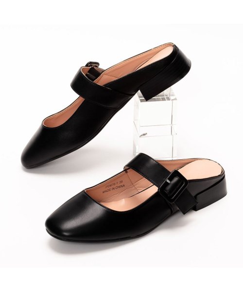 SVEC(シュベック)/パンプス かかとなし 黒 ミュール サンダル 履きやすい 靴 ヒール 2.5cm 太ヒール ブランド ストラップパンプス オフィスカジュアル おしゃれ かわいい/img27