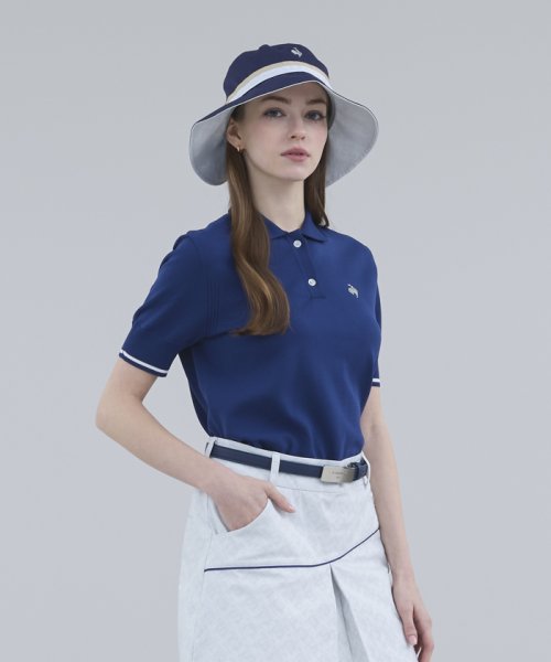 le coq sportif GOLF (ルコックスポルティフ（ゴルフ）)/【2024LPGAツアー小祝さくらプロ優勝時着用】ホールガーメントニット半袖シャツ【RIJOUME/リジューム】/img02