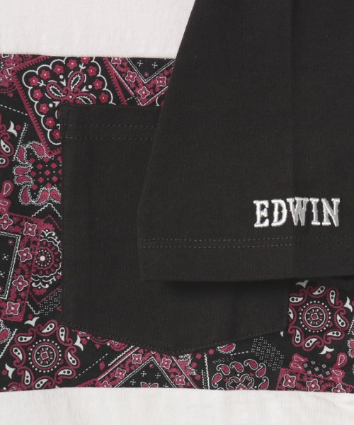 EDWIN(EDWIN)/H/S SWITCH T        WHT.BLK ペイズリー/img03