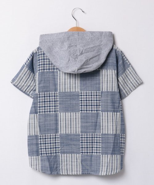 EDWIN(EDWIN)/H/S HOODIE SHIRTS   INDIGO CHECK/img01