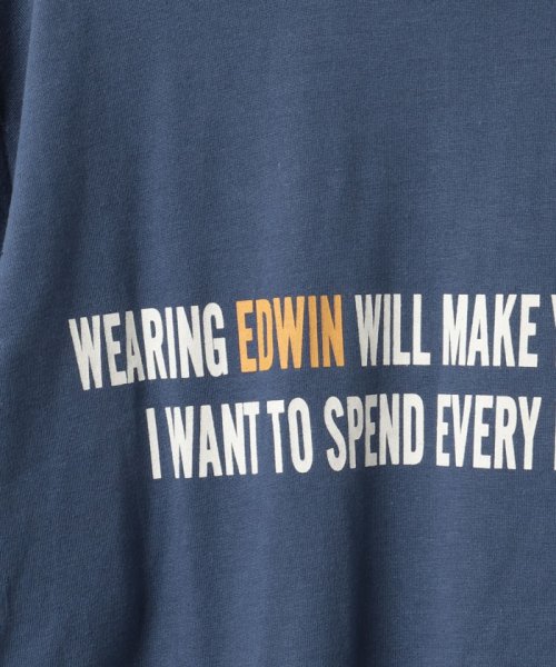 EDWIN(EDWIN)/22AW フェイクレイヤードTEE  718606B ブルー/img04