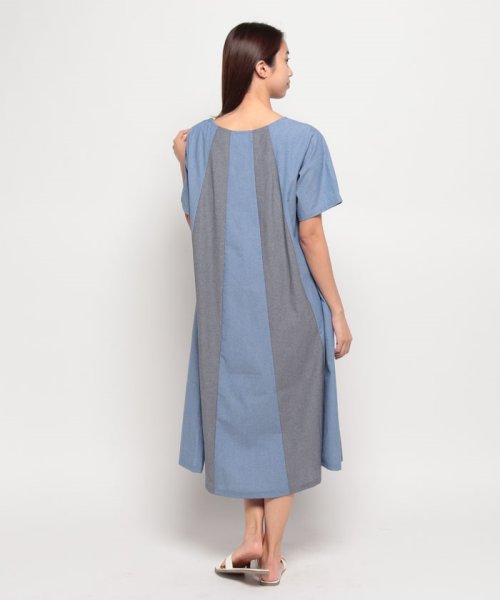 EDWIN(EDWIN)/H/S A LINE ONEPIECE BLUE.L BLUE/img02