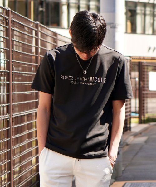 HIDEAWAYS NICOLE(ハイダウェイ ニコル)/メタルジェルプリント半袖Tシャツ/img14