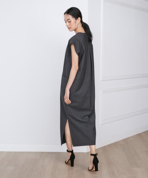 《大きいサイズ》辛口シックなレイヤードワンピース《三尋木奈保コラボ》 