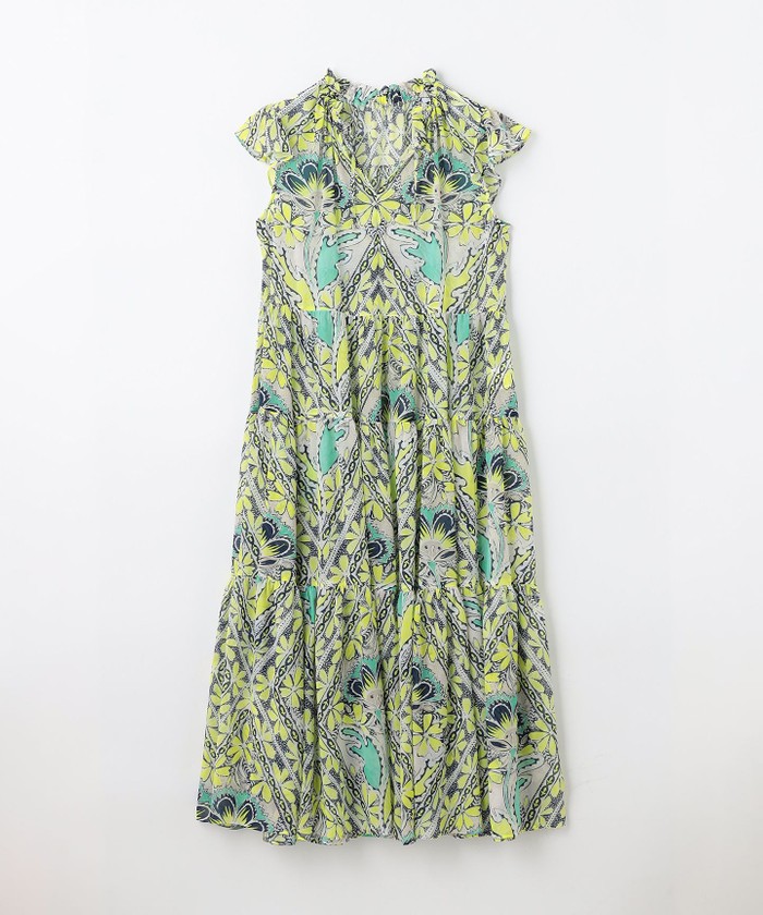 美品　グレースコンチネンタル　シフォンプリントティアードワンピース シフォンプリントティアードワンピース / GRACE CONTINENTAL | GRACE