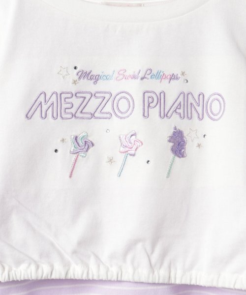 mezzo piano(メゾピアノ)/短丈Tシャツ＆タンクトップセット/img07