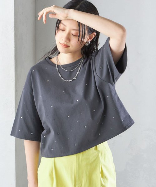 SHIPS WOMEN(シップス　ウィメン)/* 〈手洗い可能〉ラインストーン ワイド TEE/img41