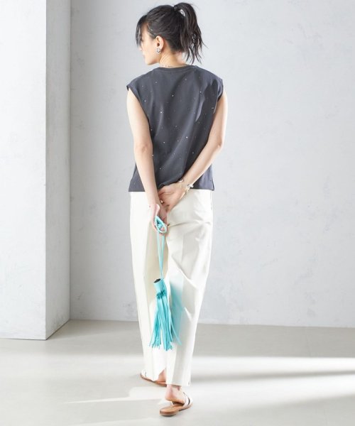 SHIPS WOMEN(シップス　ウィメン)/* 〈手洗い可能〉ラインストーン ノースリーブ TEE ◇/img58