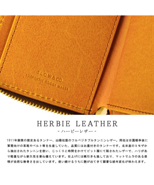SLOW スロウ 財布 ミニ財布 ミニウォレット L字ファスナー ボックス型 box型小銭入れ ハービー 本革 日本製 SLOW Herbie SO882P SLOW ボックス型 ハービー Herbie mini