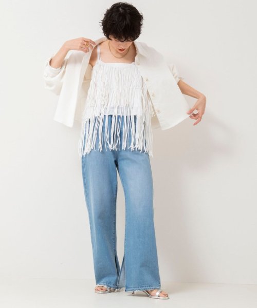 NOLLEY’S sophi(ノーリーズソフィー)/【crinkle crinkle crinkle/クリンクル クリンクル クリンクル】cotton voile fringe camisole/img07