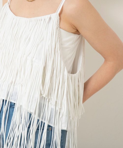 NOLLEY’S sophi(ノーリーズソフィー)/【crinkle crinkle crinkle/クリンクル クリンクル クリンクル】cotton voile fringe camisole/img20