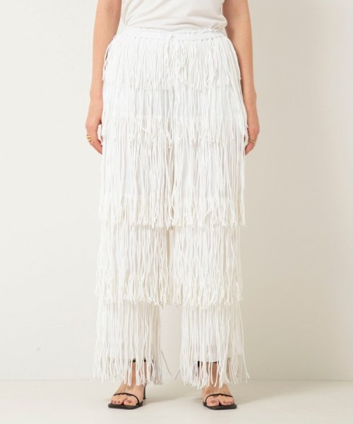 NOLLEY’S sophi(ノーリーズソフィー)/【crinkle crinkle crinkle/クリンクル クリンクル クリンクル】cotton voile fringe pants/img11