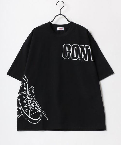 LAZAR(ラザル)/【Lazar】CONVERSE/コンバース オーバーサイズ 接触冷感/UVカット/吸水速乾 アムンゼン ロゴ オールスター ビッグプリント 半袖Tシャツ/img21