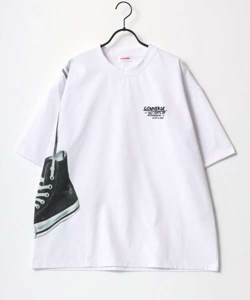 LAZAR(ラザル)/【Lazar】CONVERSE/コンバース オーバーサイズ 接触冷感/UVカット/吸水速乾 アムンゼン ロゴ オールスター ビッグプリント 半袖Tシャツ/img26