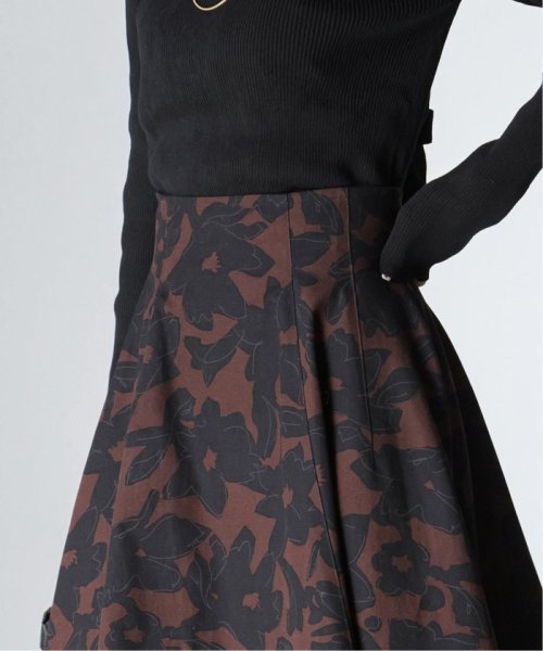 アルチザンフラワープリントフレアスカート 