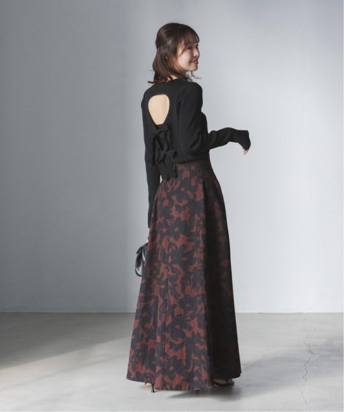 アルチザンフラワープリントフレアスカート 