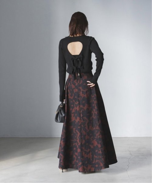 アルチザンフラワープリントフレアスカート 