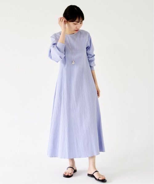 アームギャザーワンピース　無地 