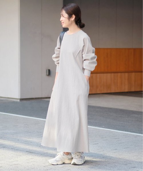 アームギャザーワンピース　無地 