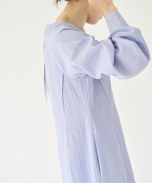 アームギャザーワンピース　無地 