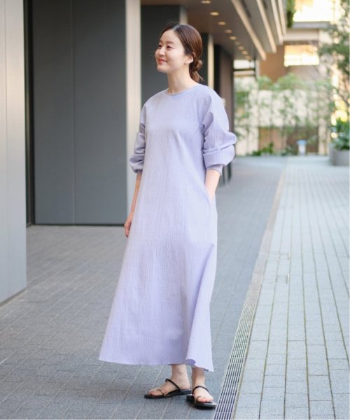 アームギャザーワンピース　無地 